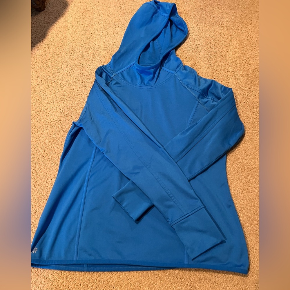 Athleta Women’s Blue Hoodie Sweater with high neck